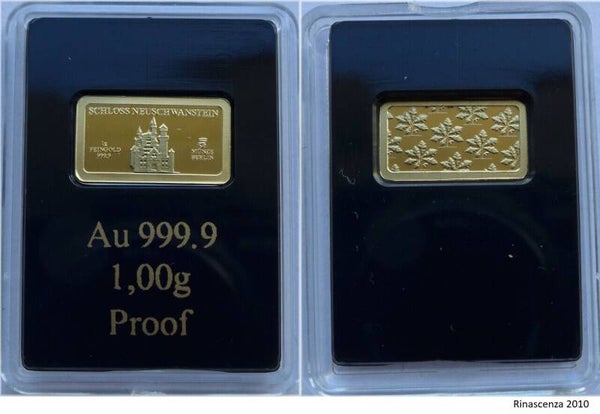 Gold Barren „Schloss Neuschwanstein“ 1 g.