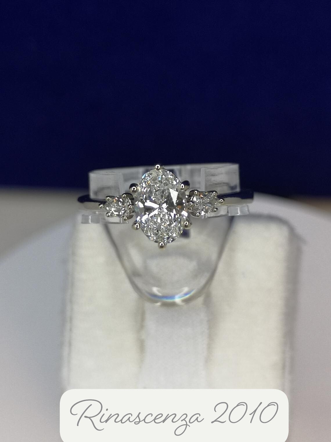 Diamant Ring Solitär Art Deco Oval