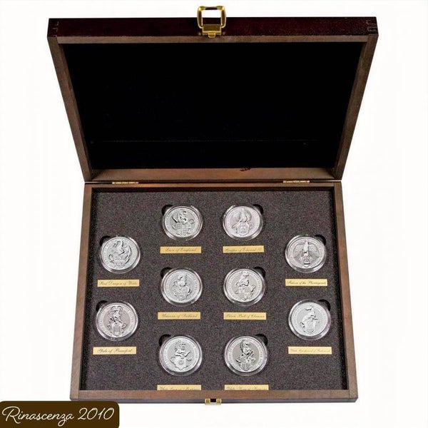 The Queen's Beasts Full set + Komplet Coin  2 unze  2016-2021