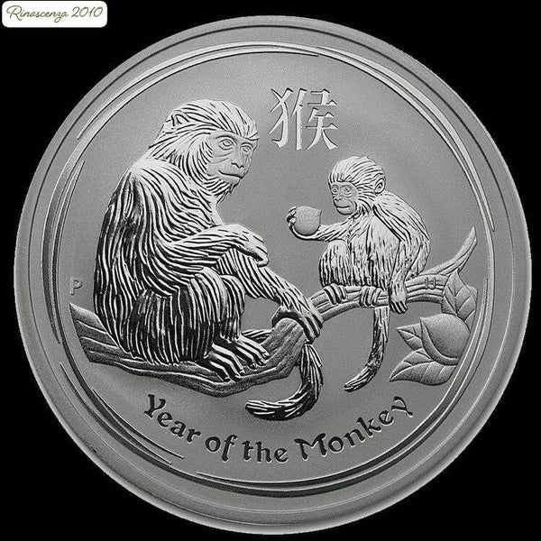 Silbermünze 2 Unzen Australien Lunar II Affe 2016  gekapselt