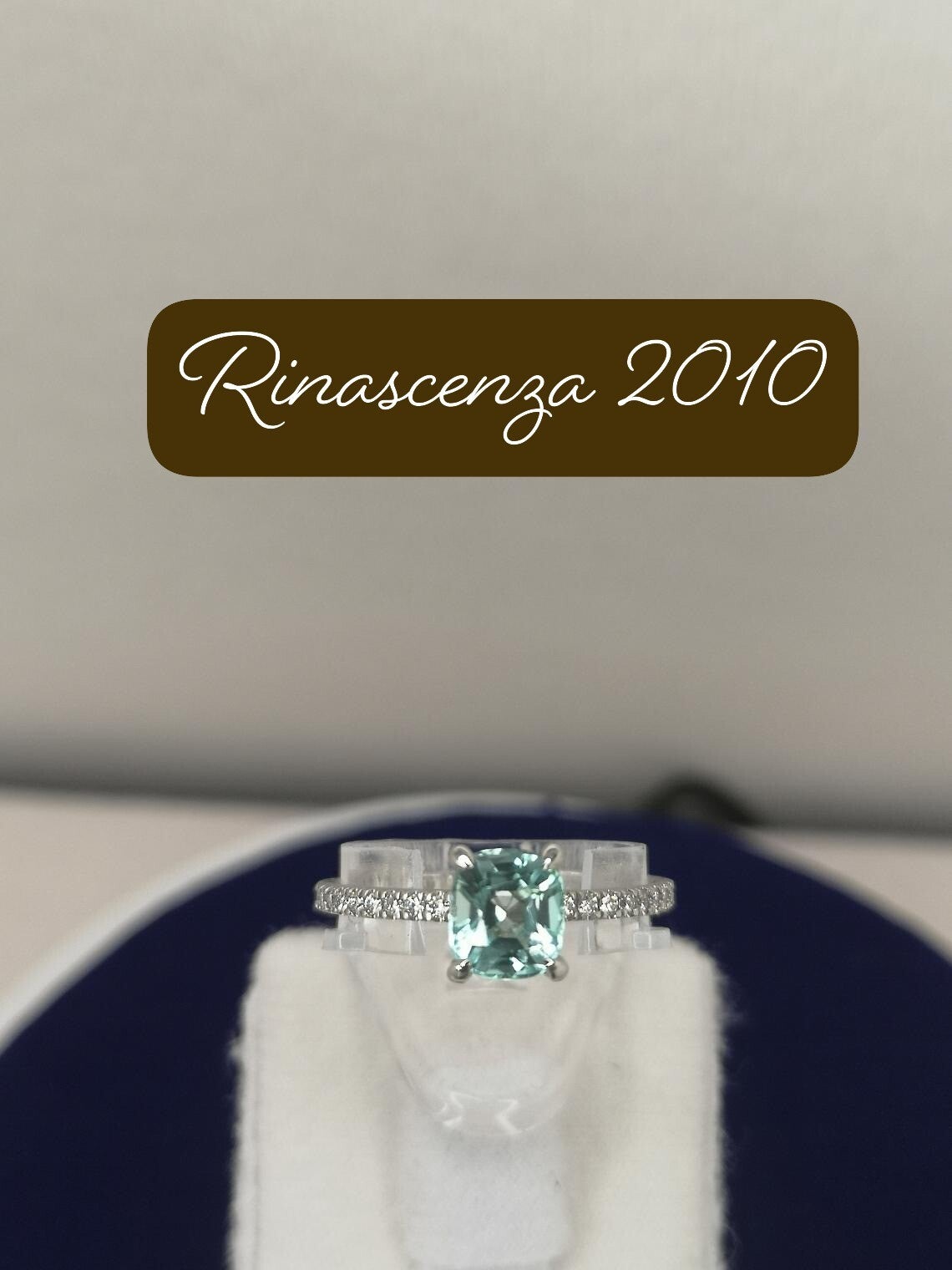 Gold Ring 585 mit Ice Blue Color Tourmaline
