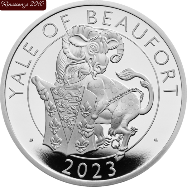 Silbermünze 1 oz The Royal Tudor Beasts Yale of Beaufort 2023 PP