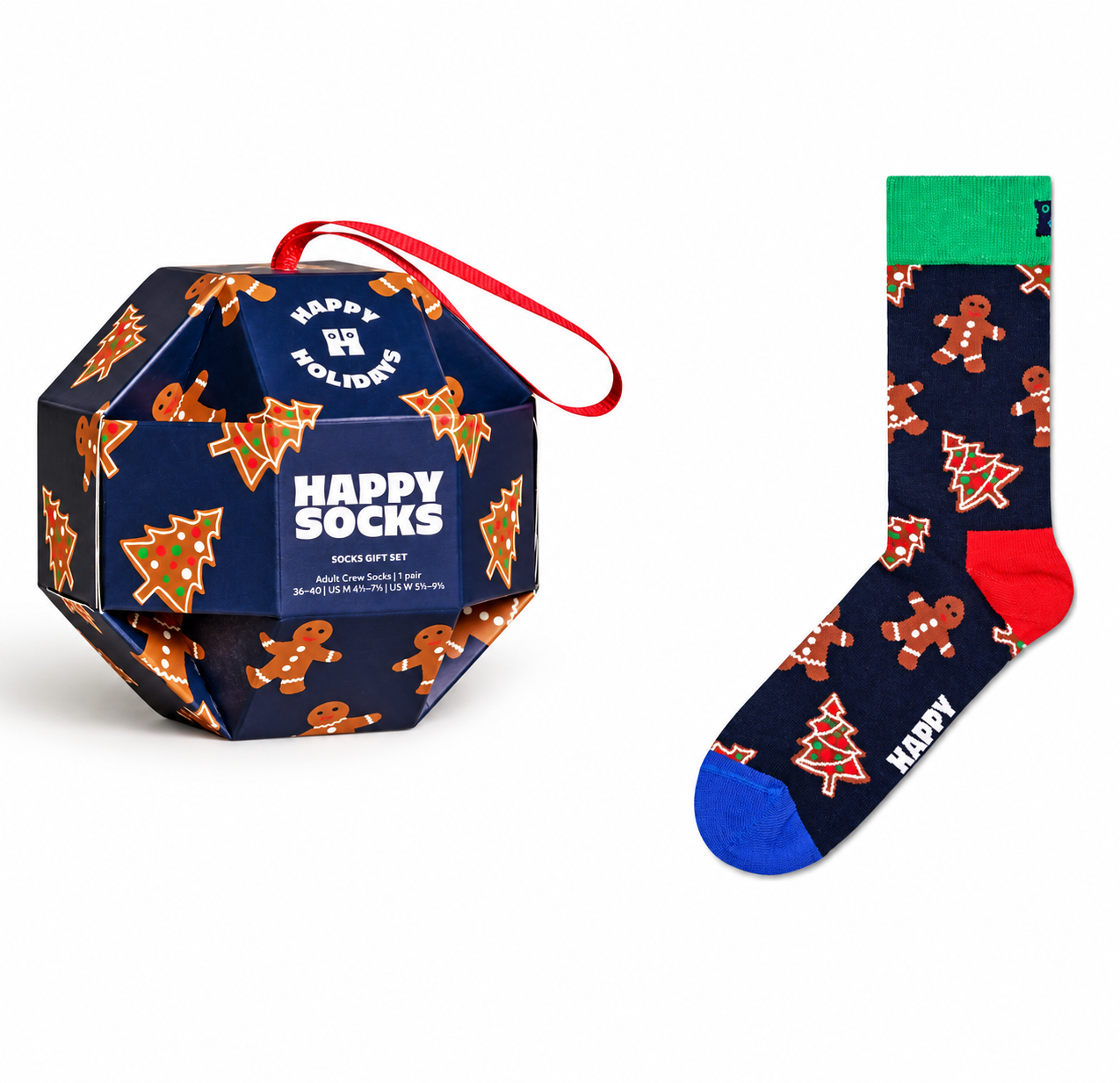 Happy socks 41/46 Gingerbread Cookies Gift
