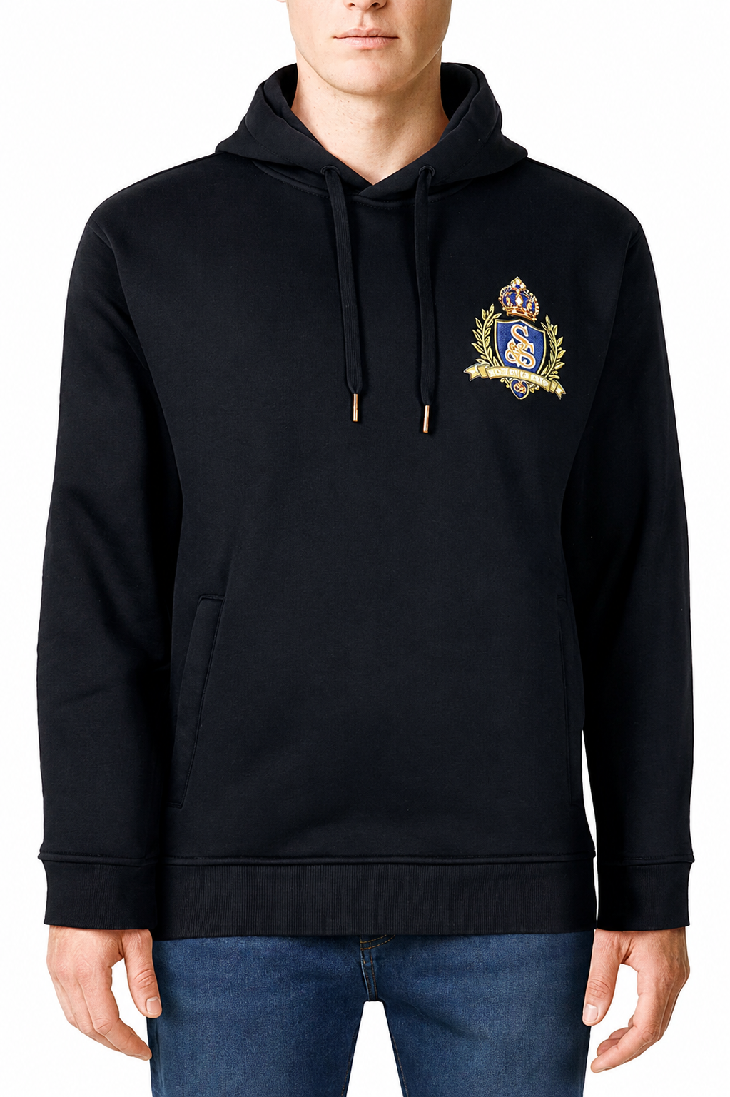 Scotch & Soda Relaxed Fit Graphic Fleece Hoodie – Zwart