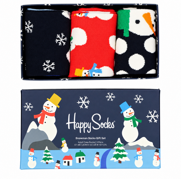 Happy socks snowman gift set 36/40 3pak