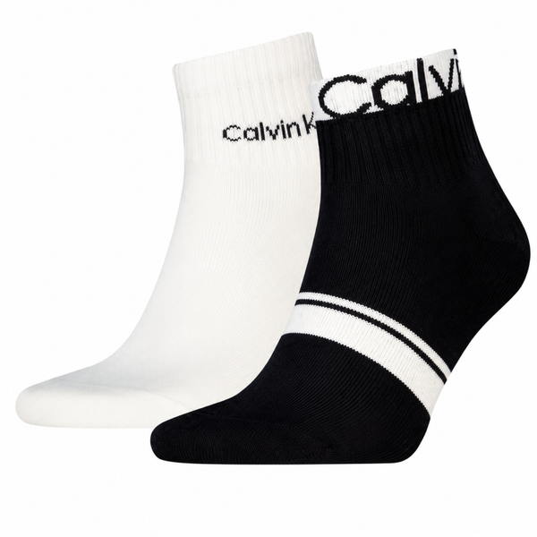 Calvin Klein one size enkelsokjes zwart/wit