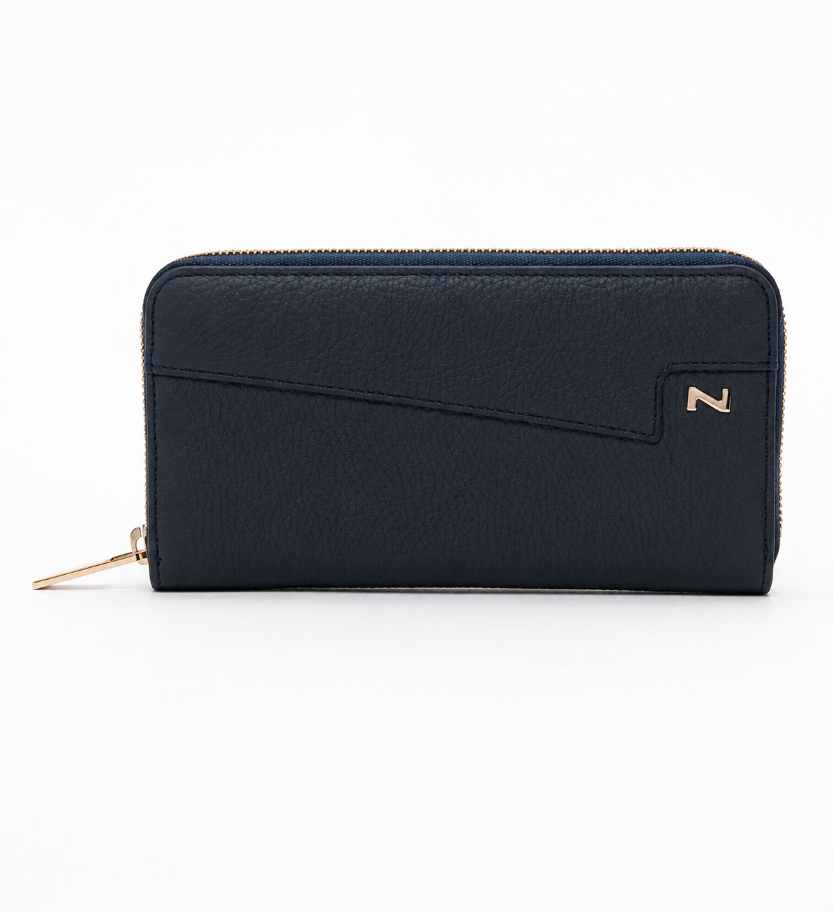 NATHAN-BAUME -Portefeuille Compagnon -100% volnerfleer -marineblauw