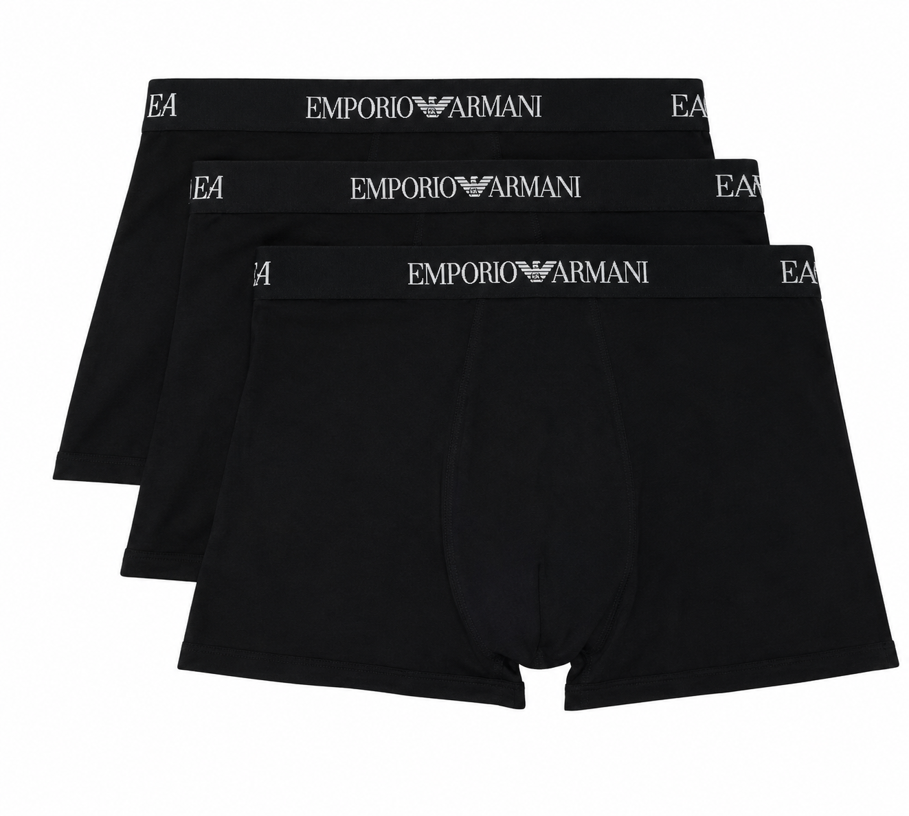 Emporio Armani 3-Pack Boxershorts – Zwart – 100% Katoen – Maat S