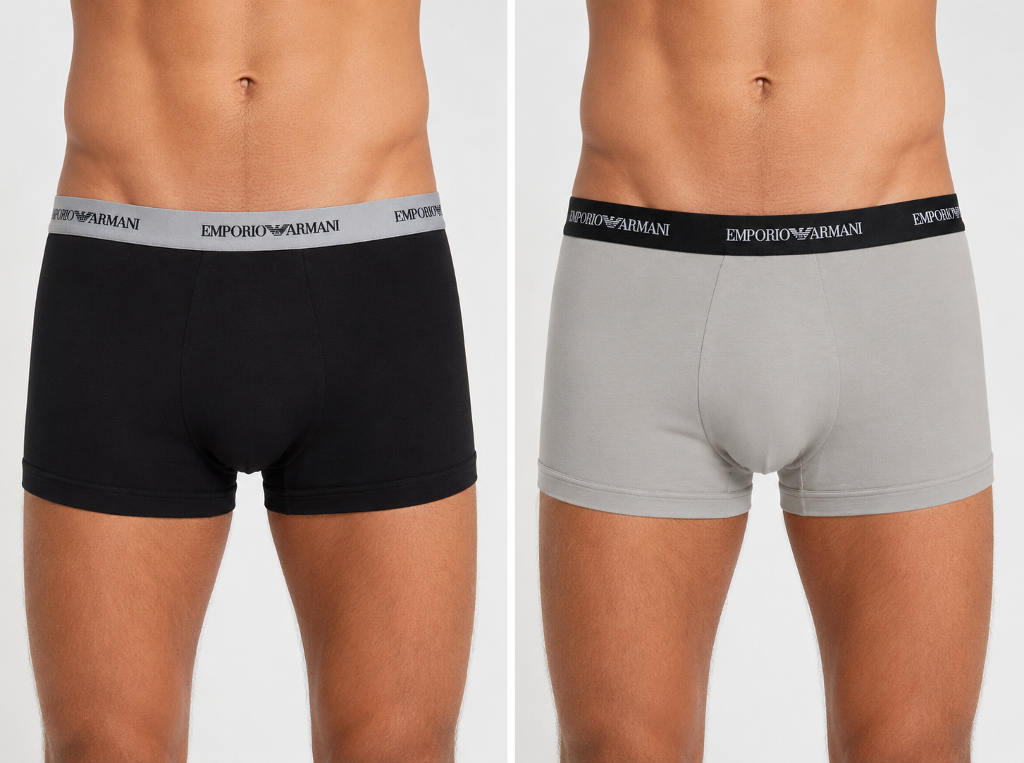 Emporio Armani Heren Boxershort 2-Pack – Zwart & Grijs – Maat M