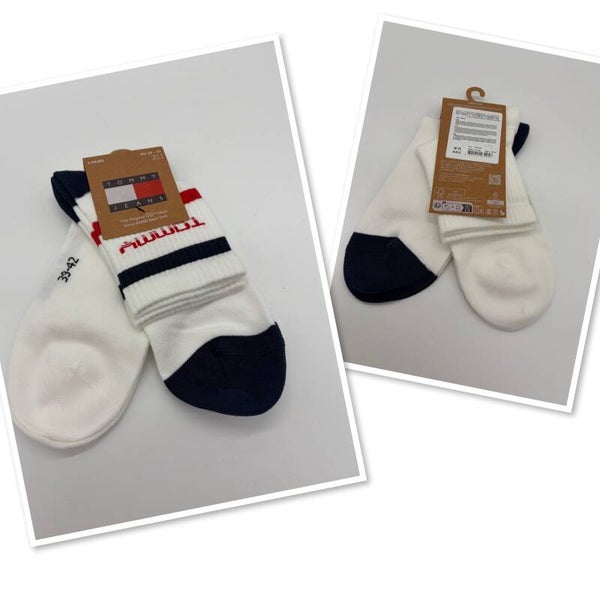 Tommy Hilfiger sokken 39/42 2x wit/rood streep boven