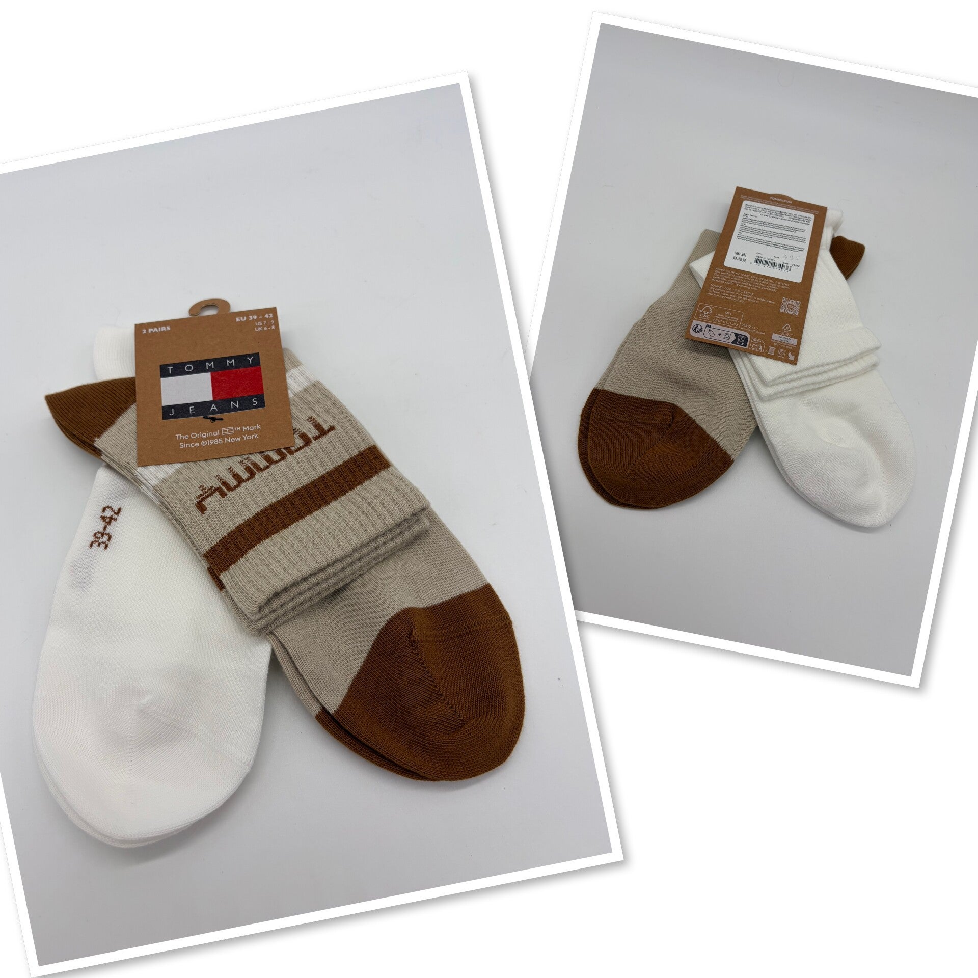 Tommy Hilfiger sokken 39/42 2x sokken sand