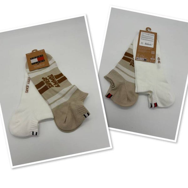 Tommy Hilfiger 43/46 2x enkelsokken beige