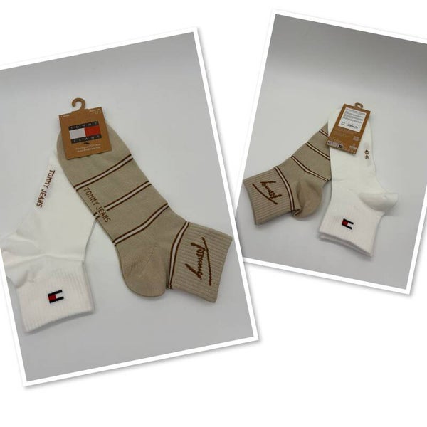 Tommy Hilfiger 43/46 2x enkelsokken beige