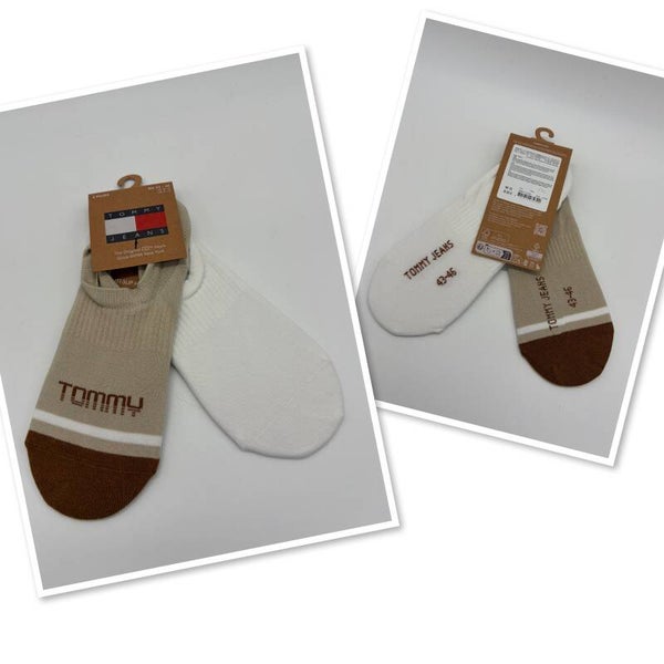 Tommy Hilfiger 43/46 2x enkelsokken beige