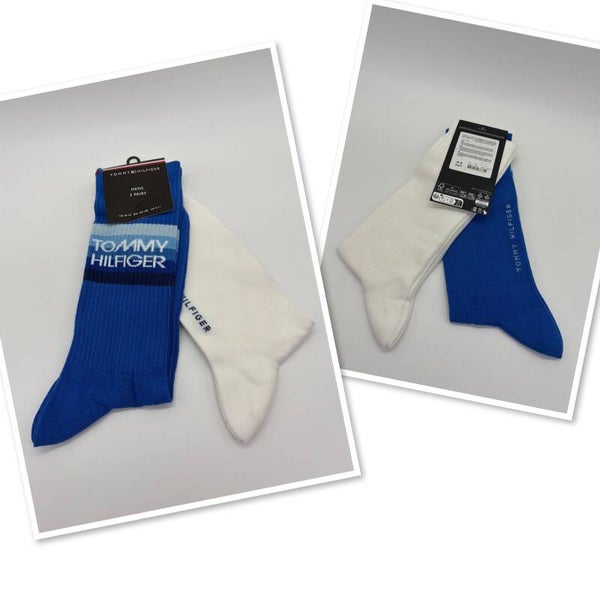 Tommy Hilfiger 43/46 2x sokken blauw/wit