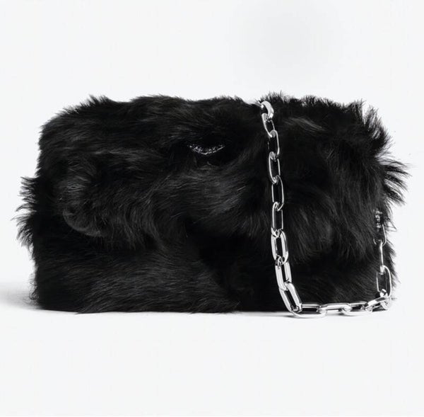 ZADIG & VOLTAIRE  Schoudertas Rockyssime Hairy Lambskin