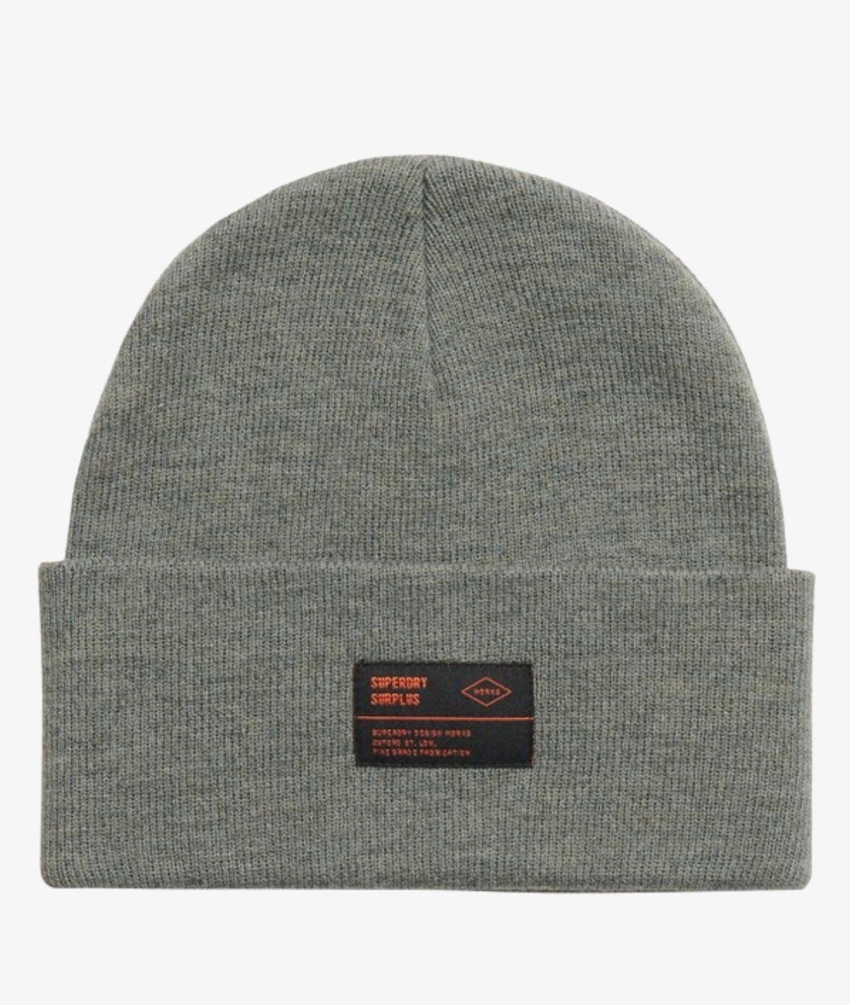 Superdry Surplus Gebreide Muts Grijs – One Size | Unisex Wintermuts