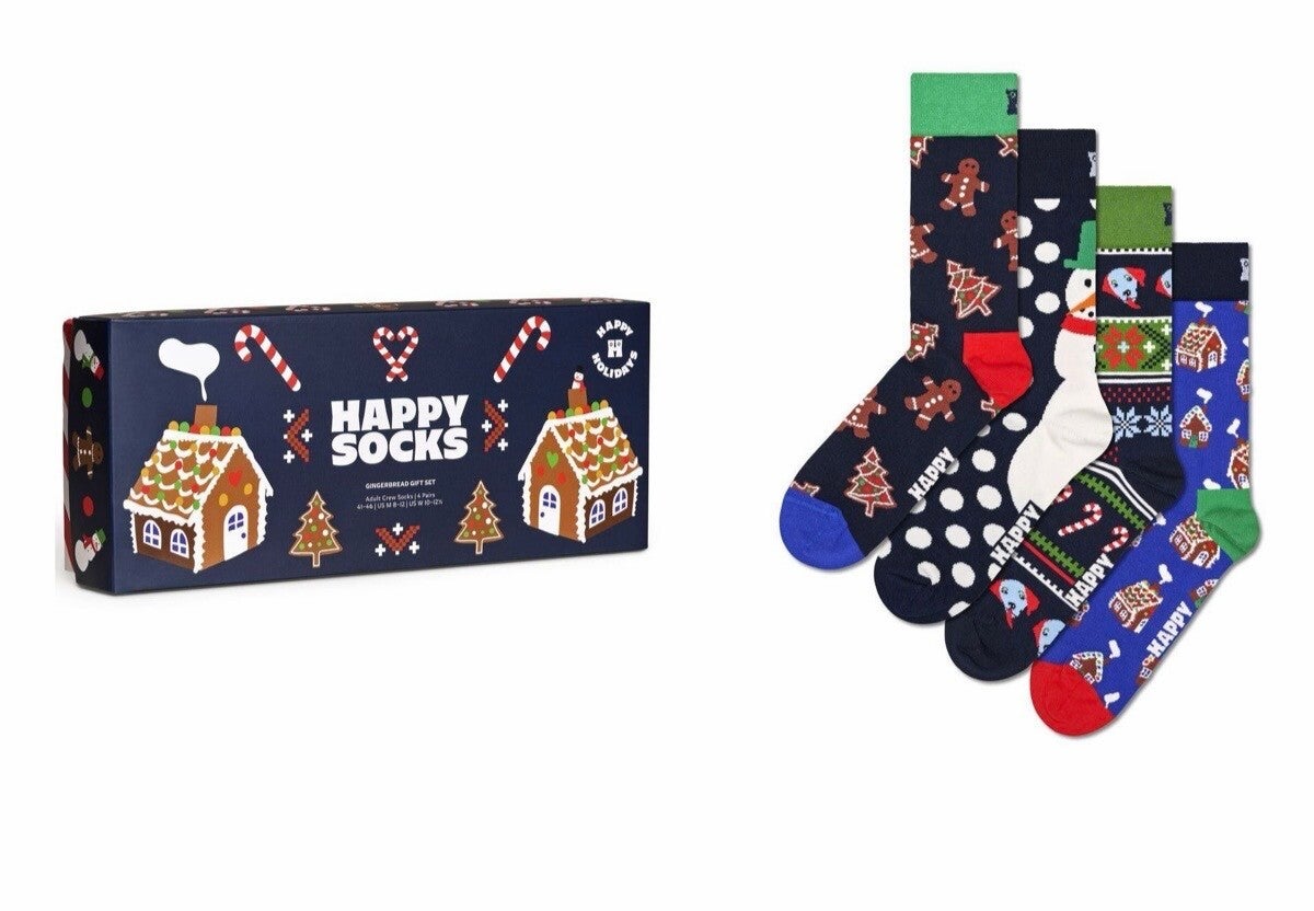 Happy socks gingerbread gift set 41/46 4 paar