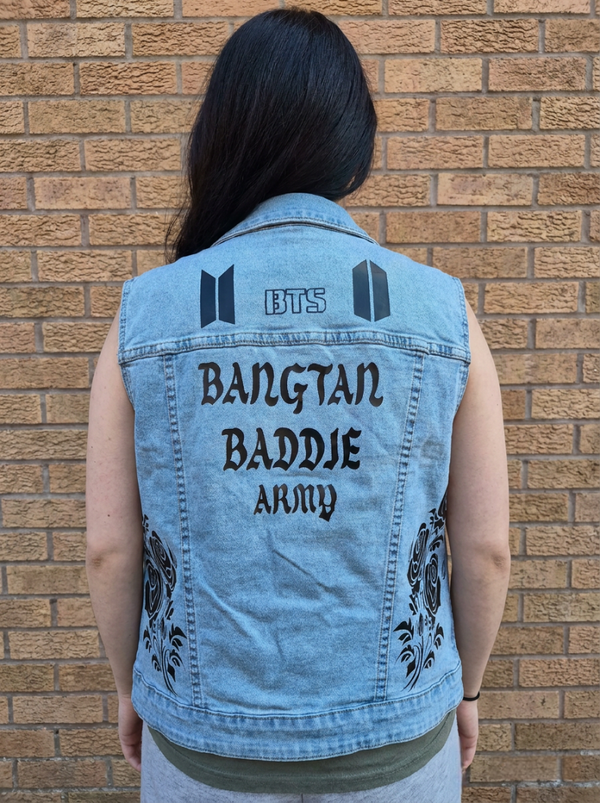 Bangtan baddie denim gillet