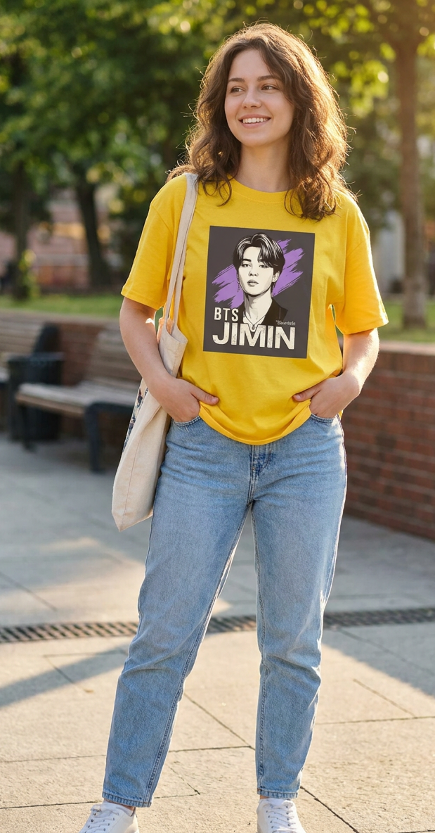 Yellow jimin tshirt