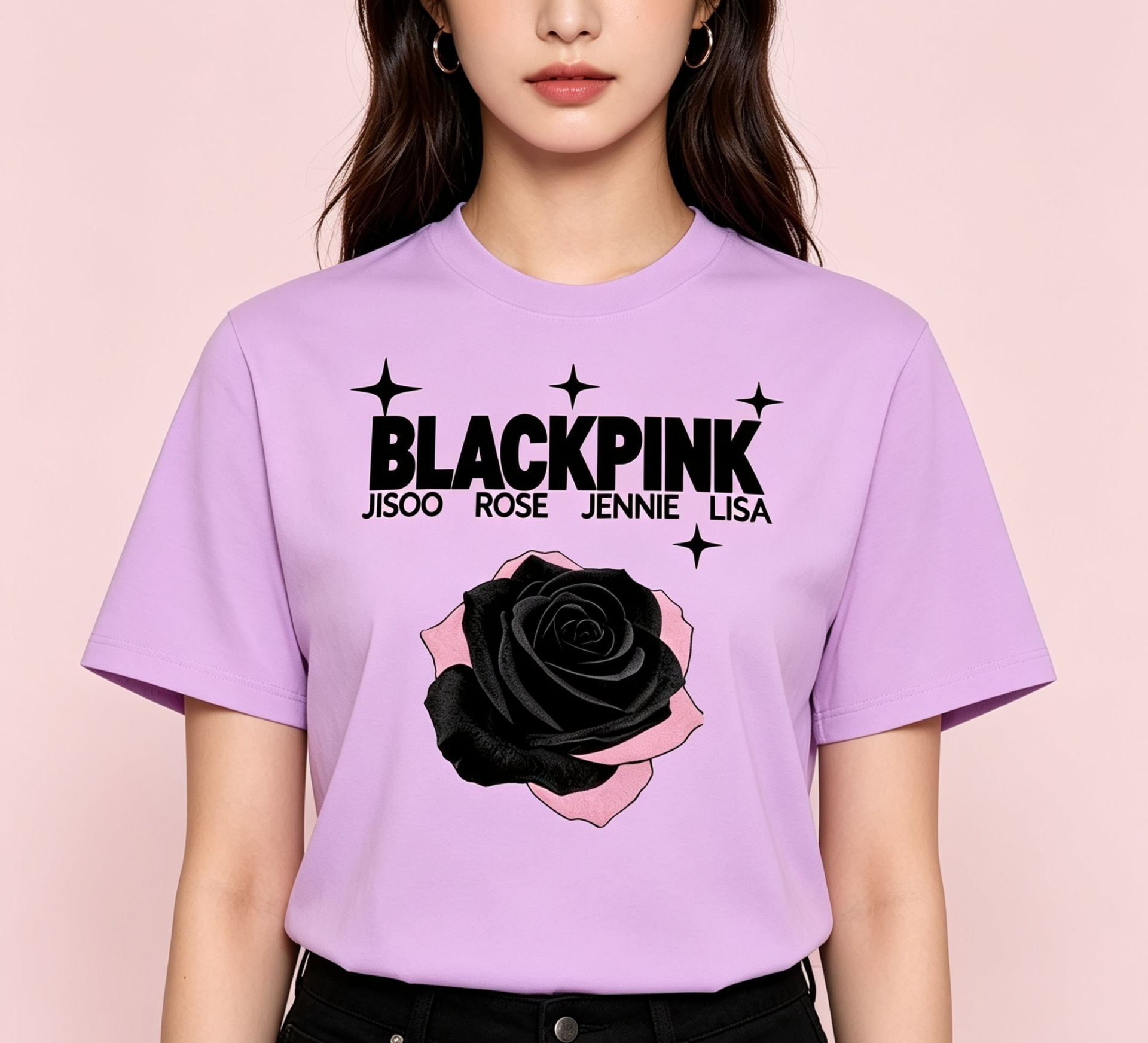 Pink black pink tshirt