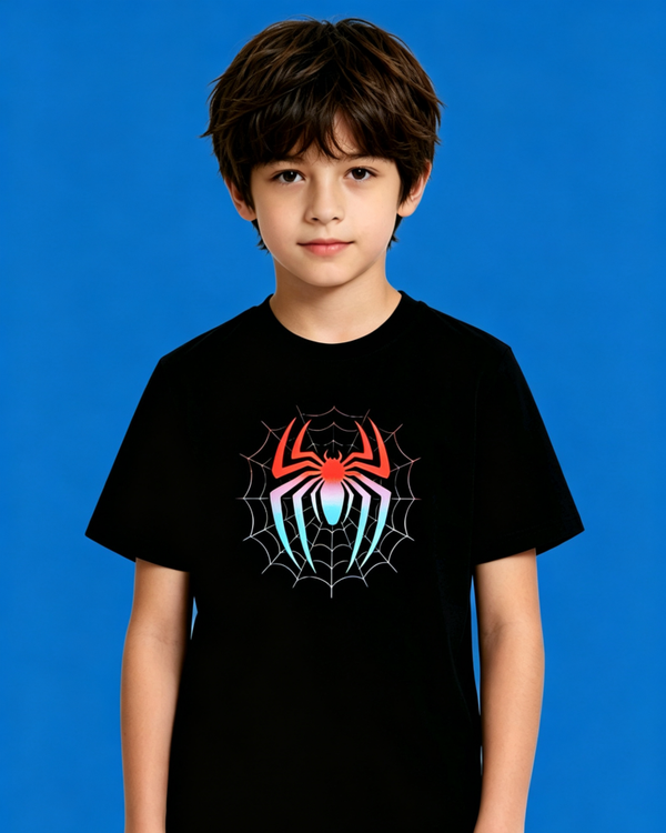 Black spider man tee