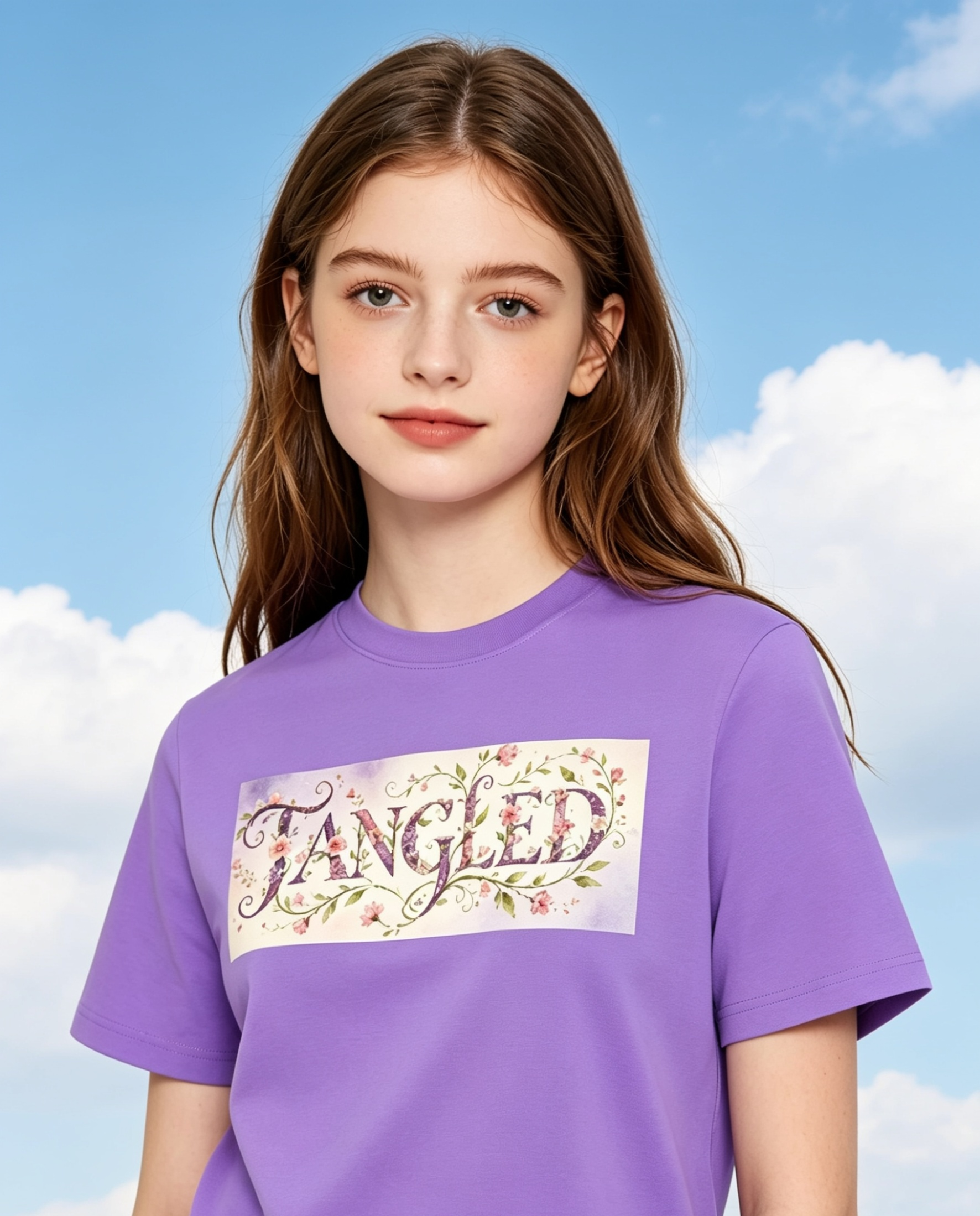Tangled flower tshirt