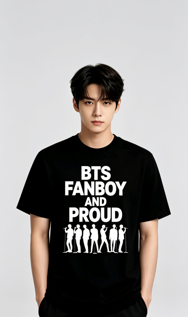 BTS FANBOY and proud silhouette tshirt