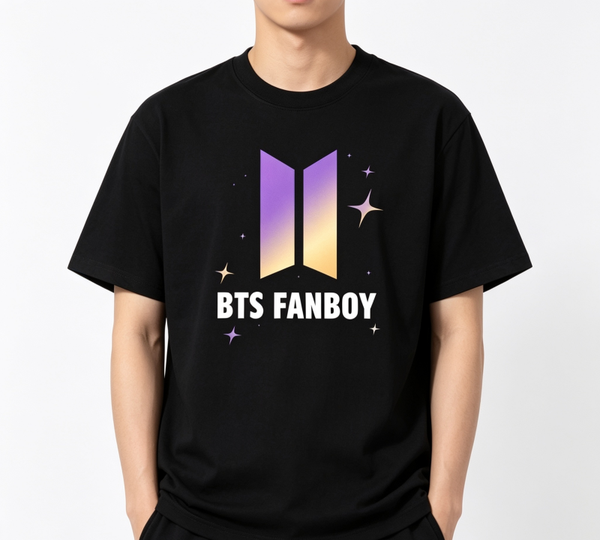 Black bts fanboy tshirt
