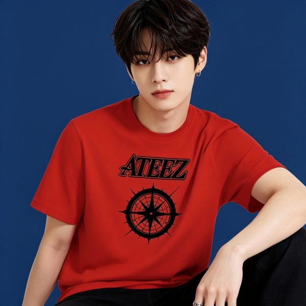 Ateez tshirt (red)