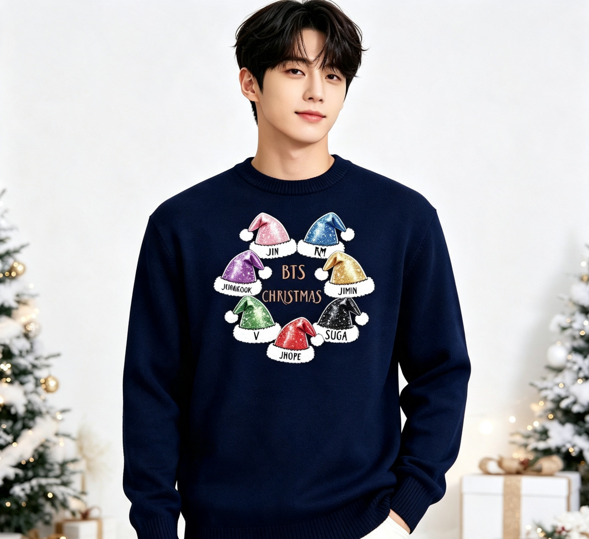 Bts christmas hat jumper