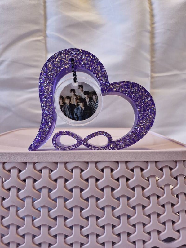 BTS infinity resin hanging photo ornament