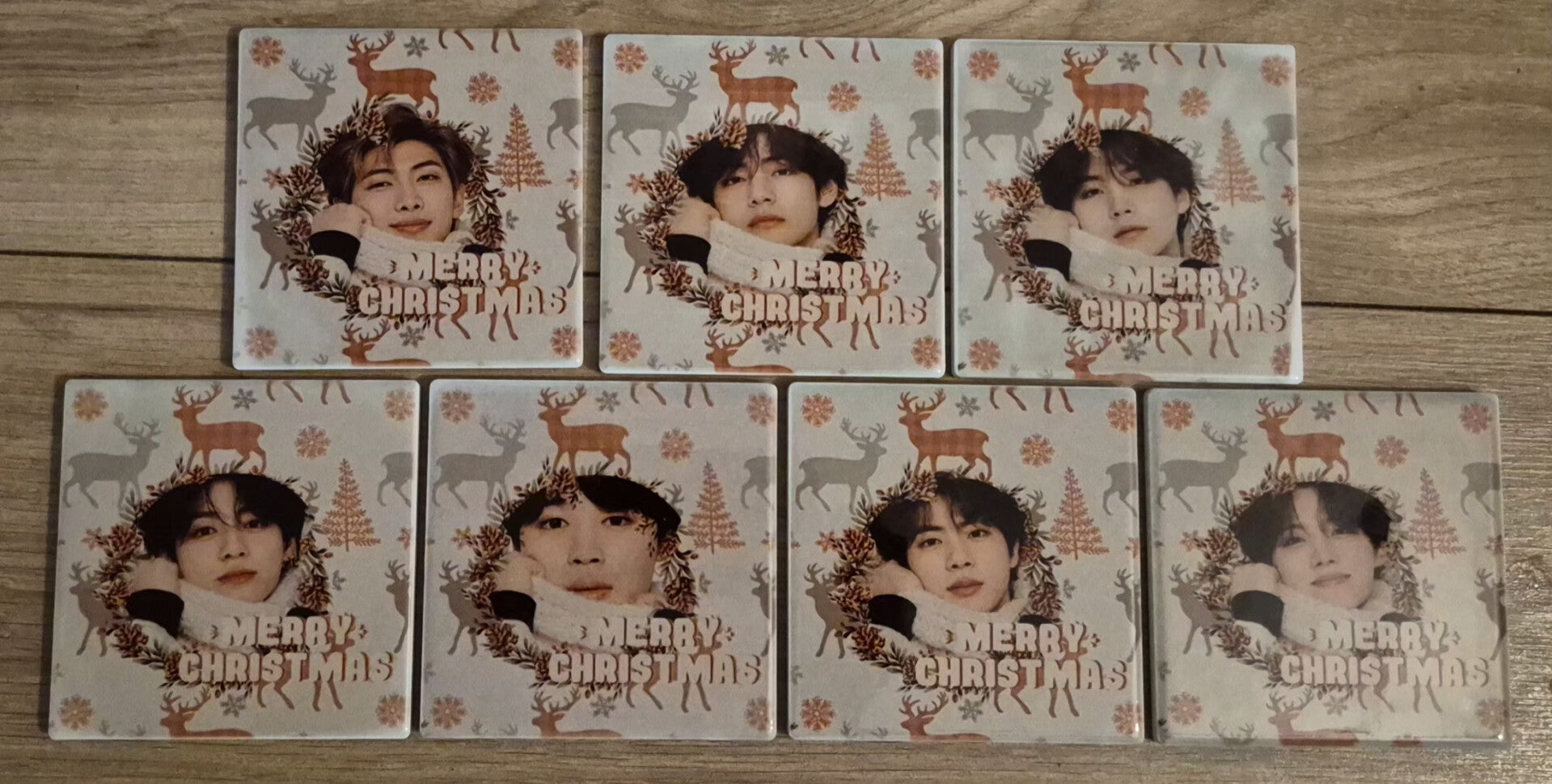 BTS ceramic coasters