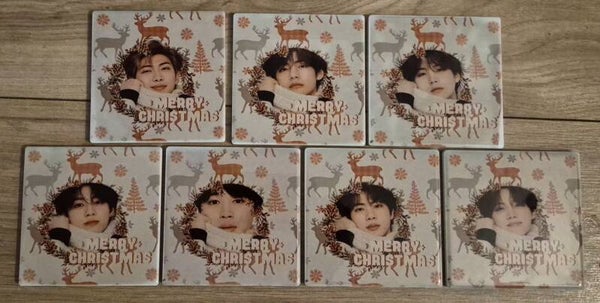 BTS ceramic coasters