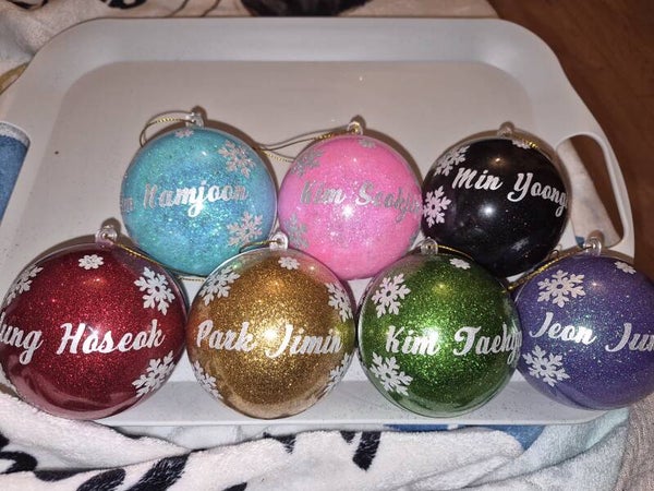 BTS mic coloured baubles