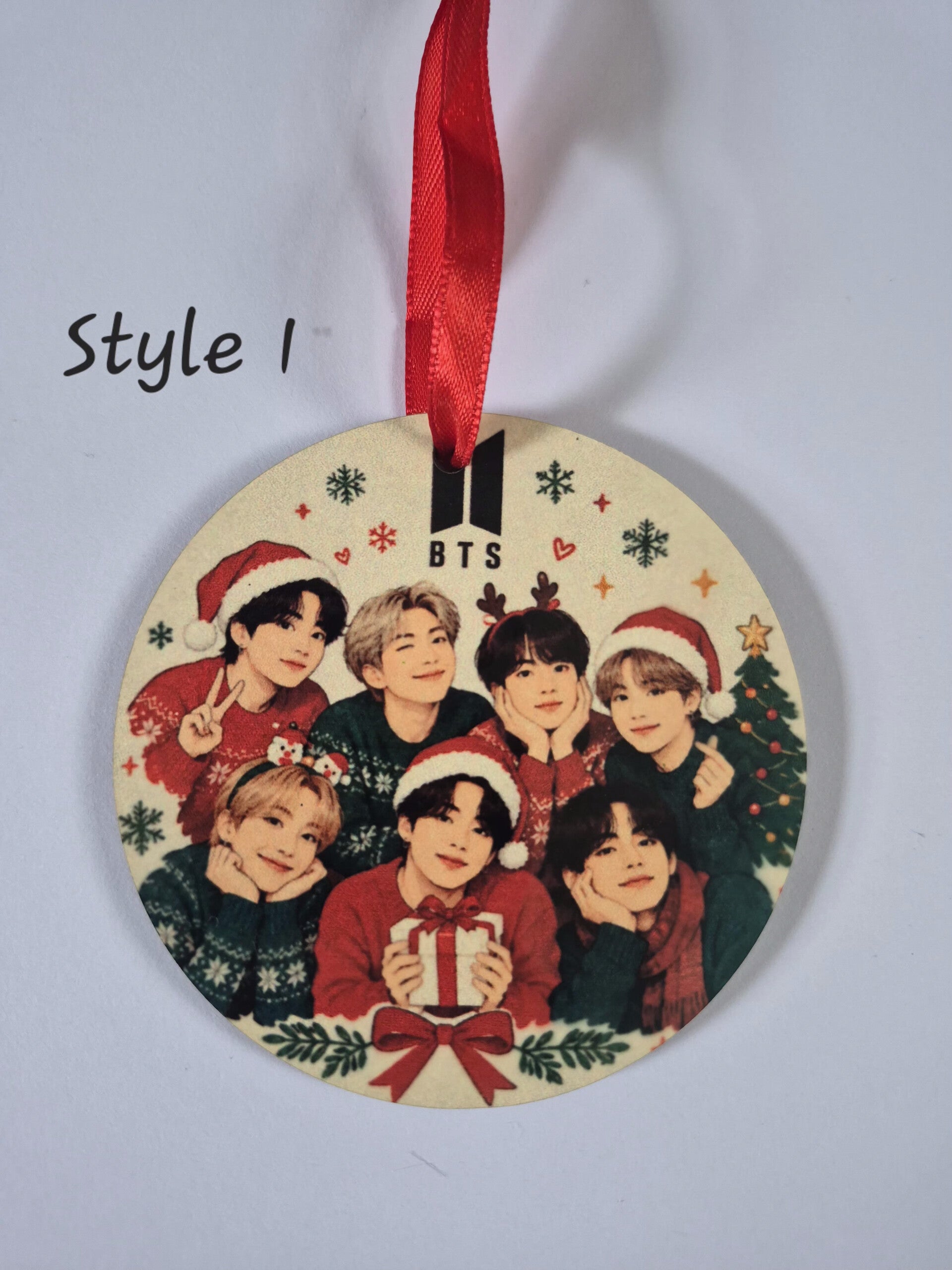bts christmas tree ornaments