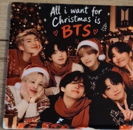 All I want for christmas is BTS ceramic coaster