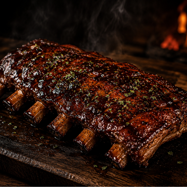 Sticky Ribs - aardappel gratin - salade