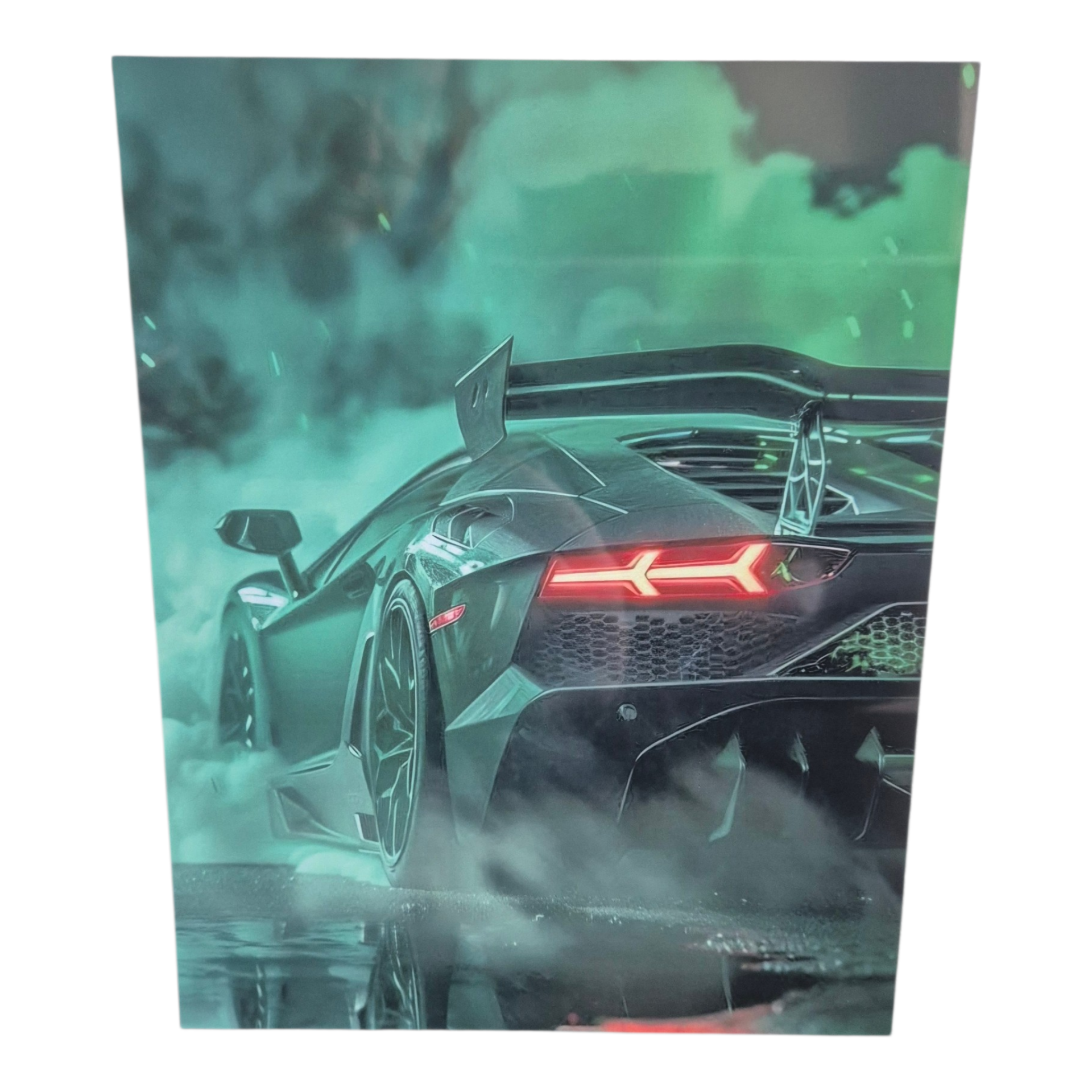 Aluplatte Lamborghini von hinten