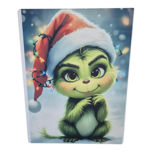 Aluplatte Baby Weihnachtsgrinch