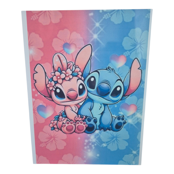 Aluplatte mit Angel & Stitch