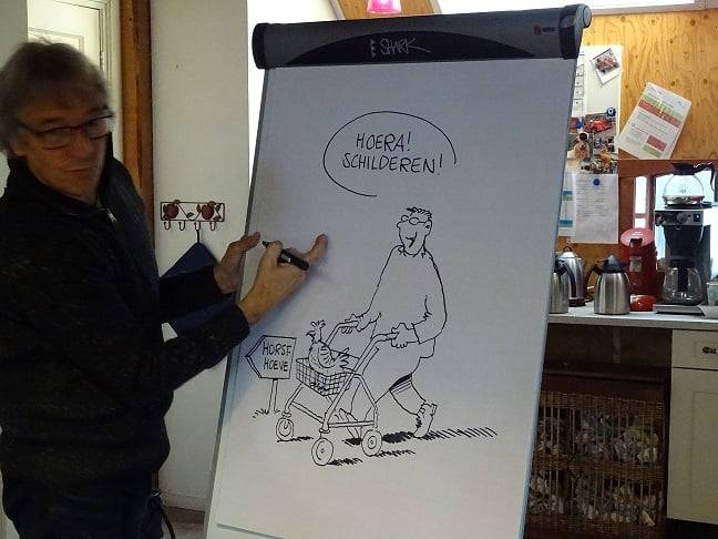 cartoon- en striptekenaar op bezoek - Lex