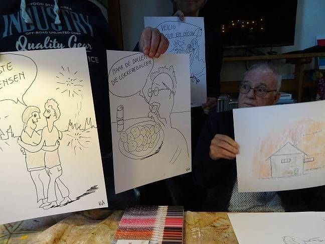 cartoon- en striptekenaar op bezoek - Lex