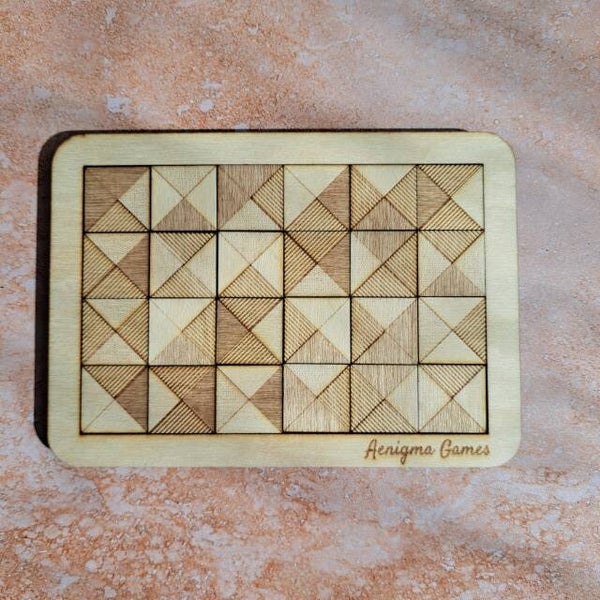 Carrés associés – Casse-tête graphique en bois