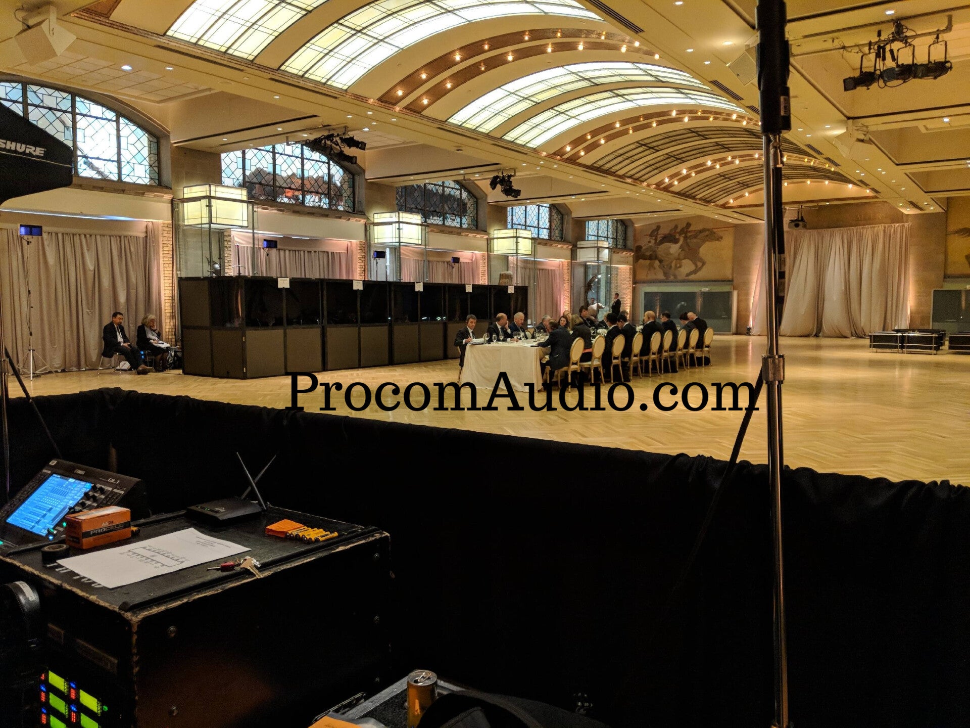 ISO 4043 interpretation booths in a conference hall