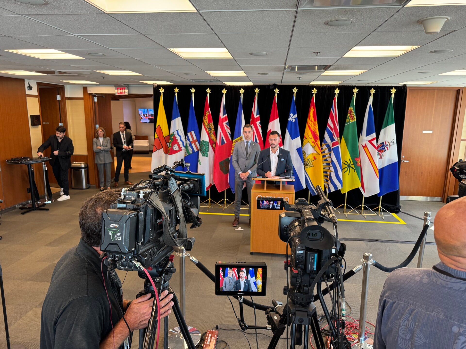 Conference audio and interpretation setup at the Canadian Energy Ministers’ meeting