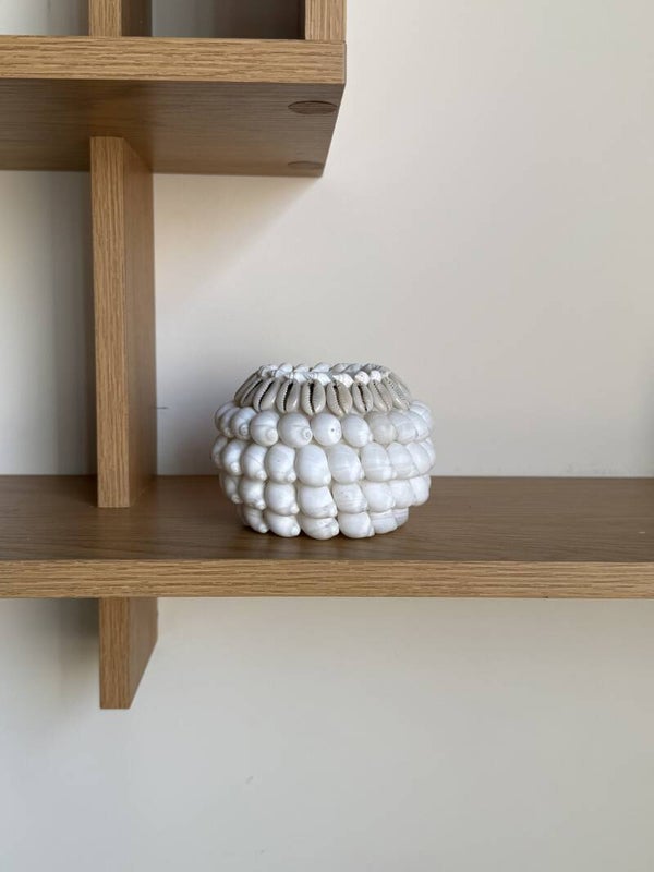 Waxinelichthouder met Schelpen – Sfeervolle Boho Decoratie