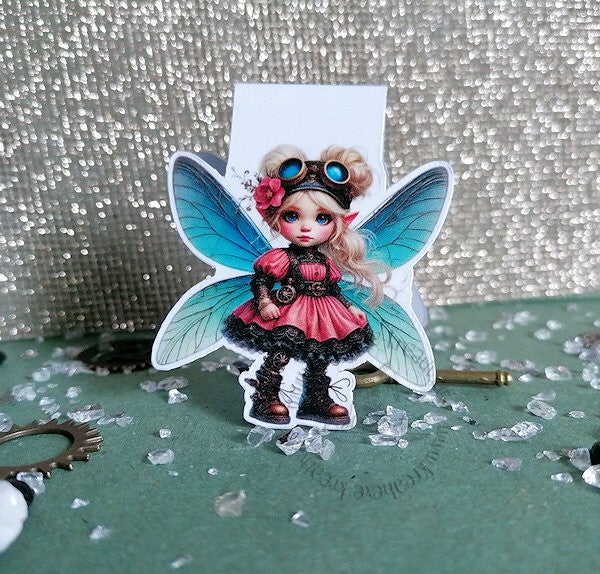 "Elodie"  Steamelfen Lesezeichen magnetisch