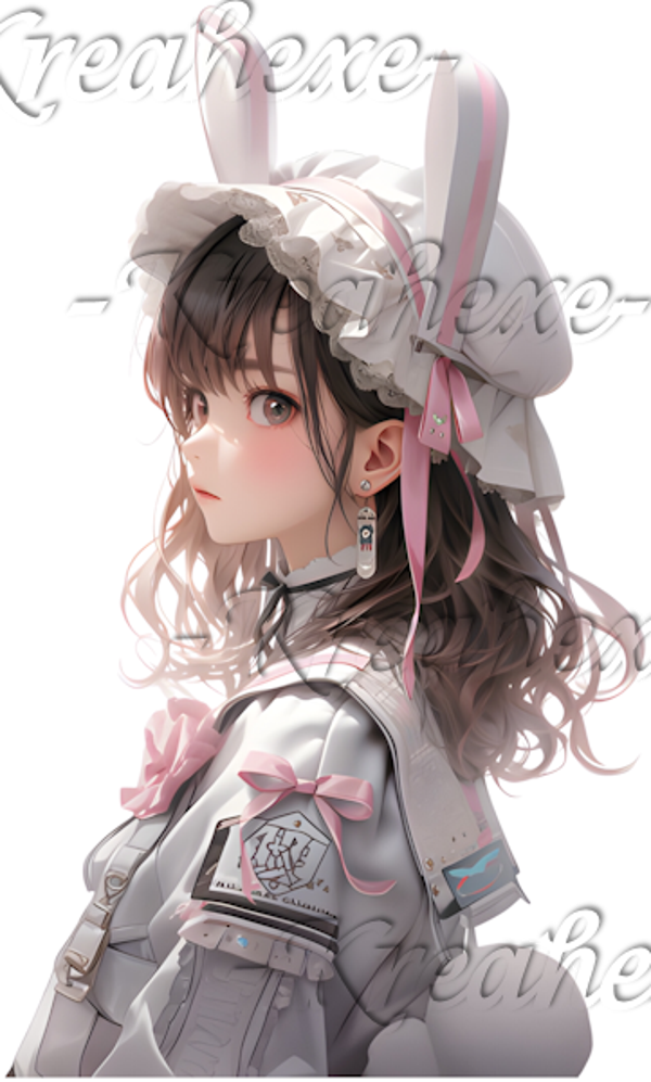 Pop Art Bunny Maid Girl  (al  15 )