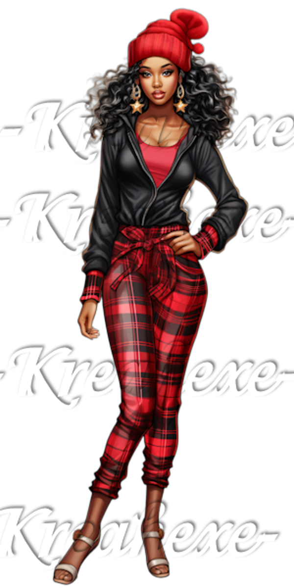 Ladys black/red   (37)